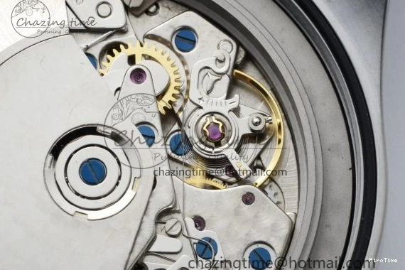 MIROTIME 0118 Pilot Chrono SS AZF 1:1 Best Edition Black Dial Orange Markers on Brown Leather Strap A EasyCare 7065